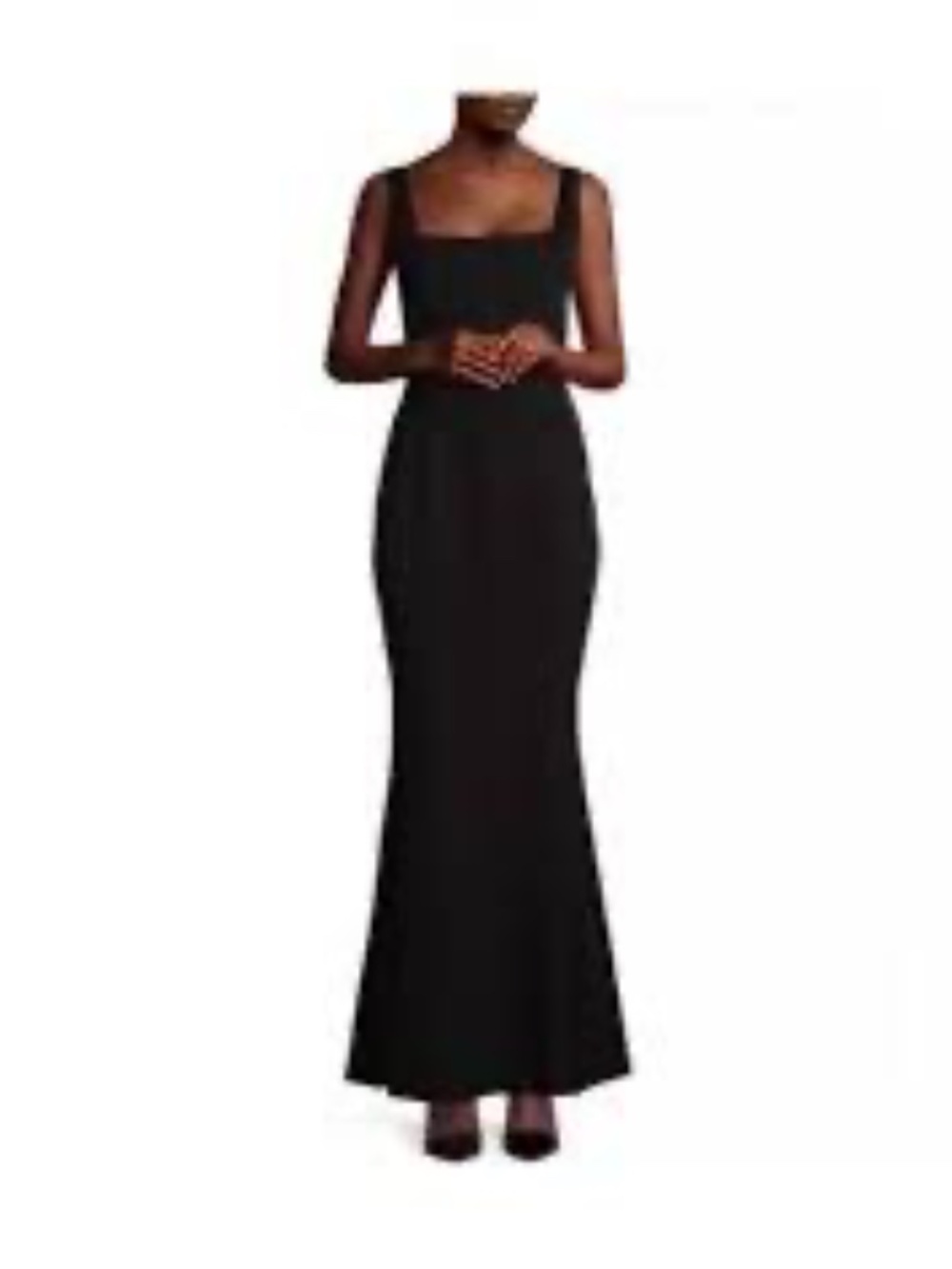 Laundry by Shelli Segal Square Neck Mermaid Gown in Black.